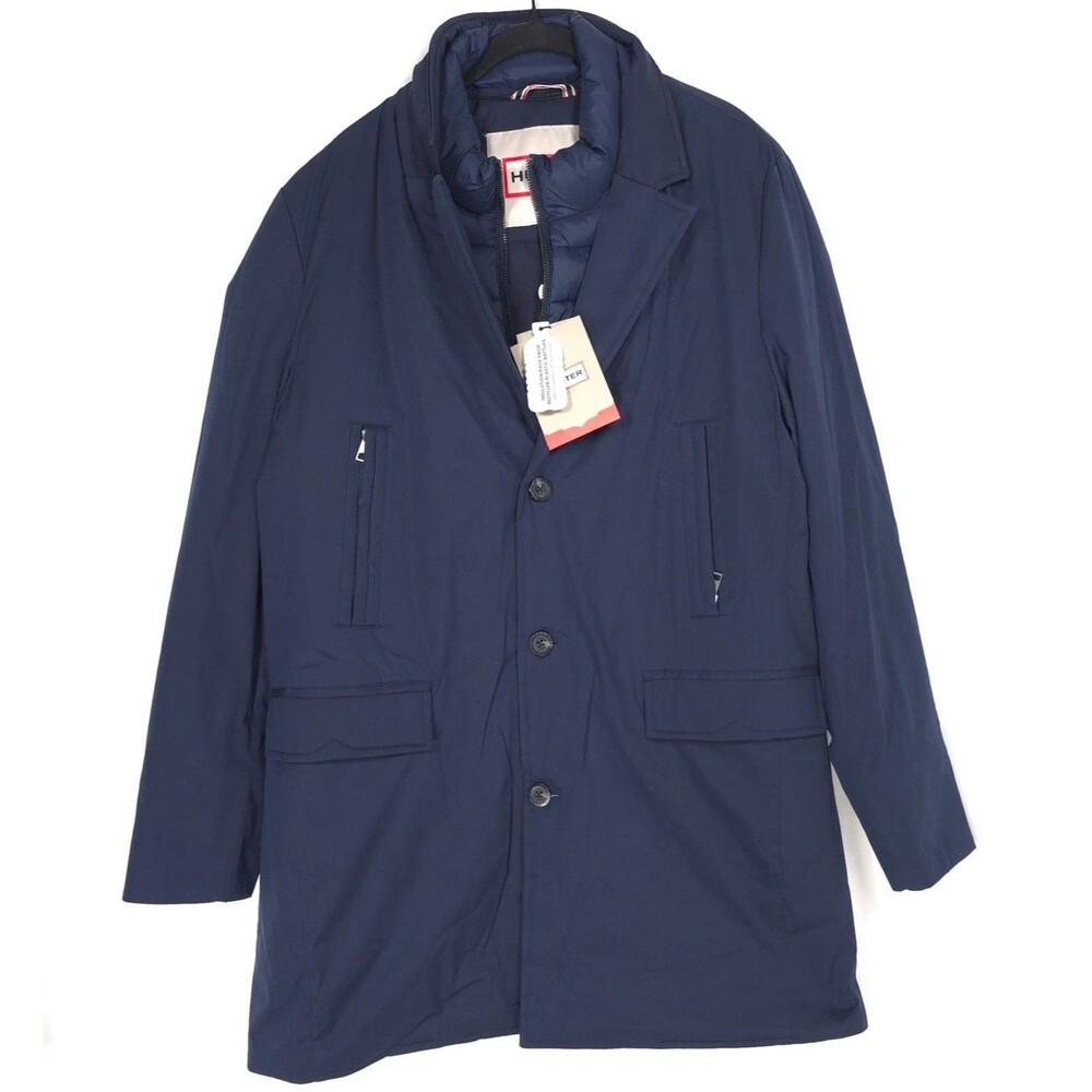 HUNTER New Aldgate Premium Blazer MEDIUM Twofer Jacket Men’s Navy Insulated Coat